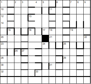 Blank crossword grid