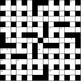 Blank crossword grid